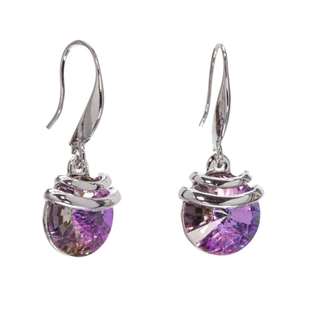 Limited Edition - Vitrail Light Spring Drop Earrings with Swarovski Crystals